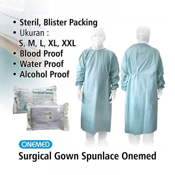 Baju Operasi Surgical Gown Spunlace OneMed OJB