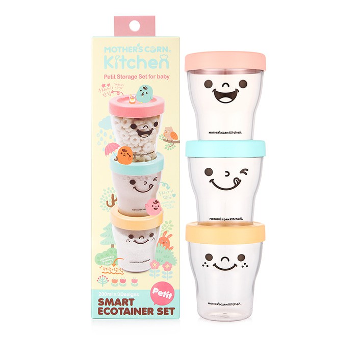 Mother's Corn Petit Smart Ecotainer Set kotak penyimpanan makanan bayi snack tempat kotak makan