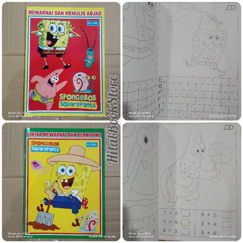 buku anak//buku mewarnai//Spongebob squarepants