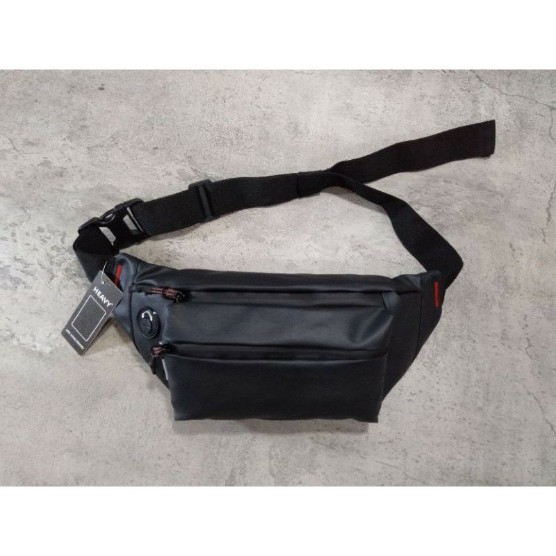 TAS SELEMPANG PRIA HEAVY.BAG. WAIST BAG HEAVY( WATERPROOF) anti air