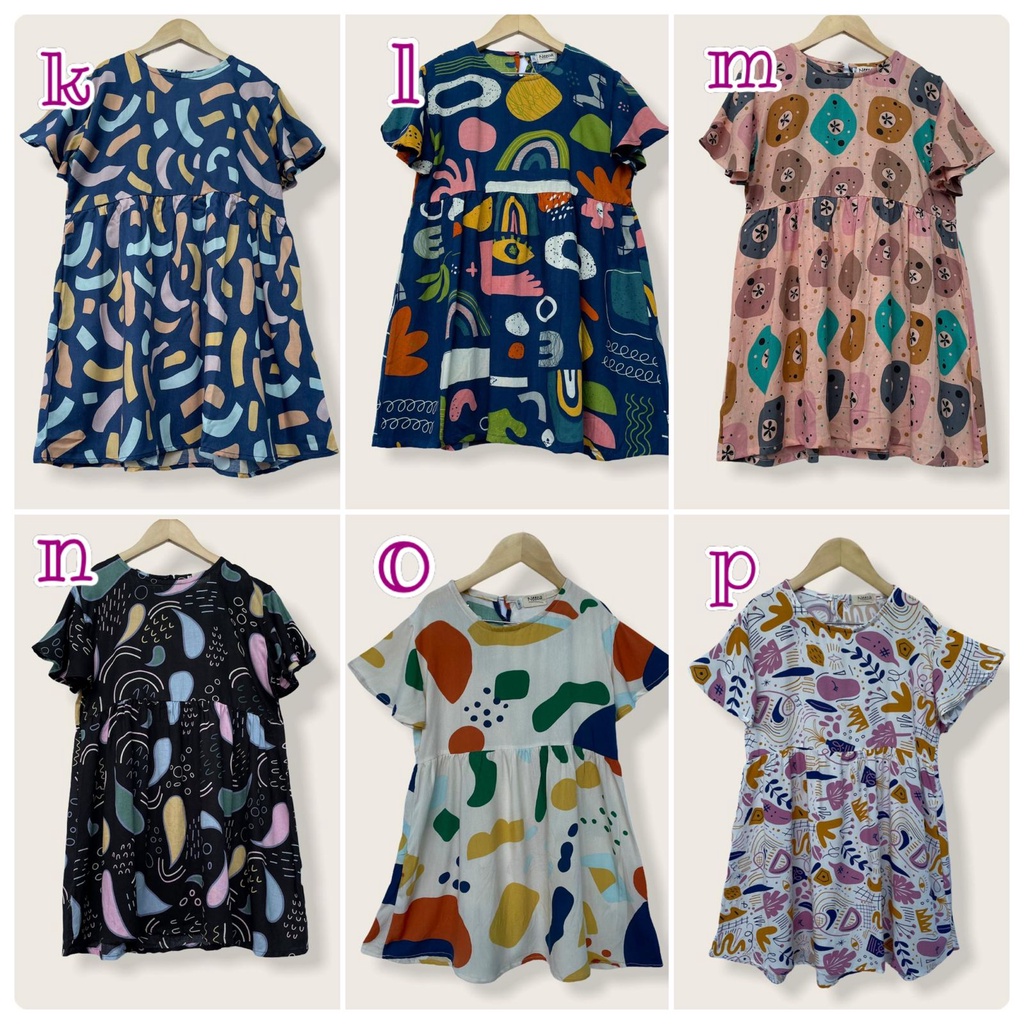 Dress Ciara Dress Anak Rayon Junior Neeca Kiddos Size 2-4 Tahun