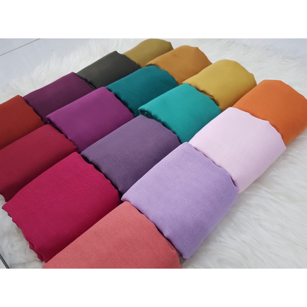 Elzatta Keisha Sadia Jilbab Kerudung Segiempat Polos Bahan Polycotton size 110x110cm-5