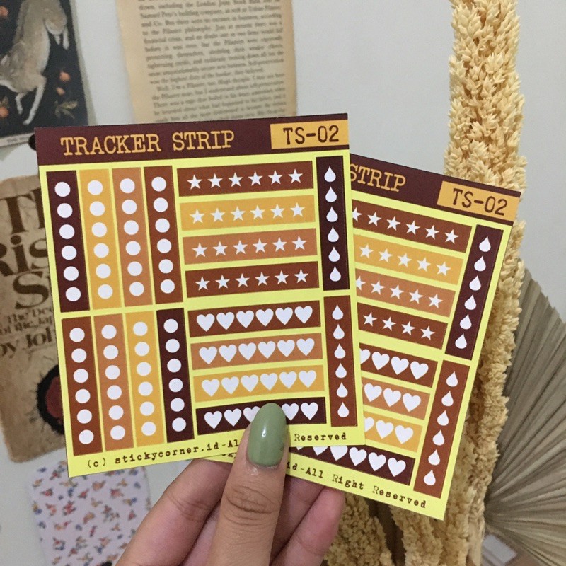 

Stiker Planner Tracker Warna Cokelat