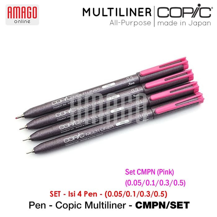 COPIC MULTILINER - PINK - (4 PCS/SET) - CMPN/SET