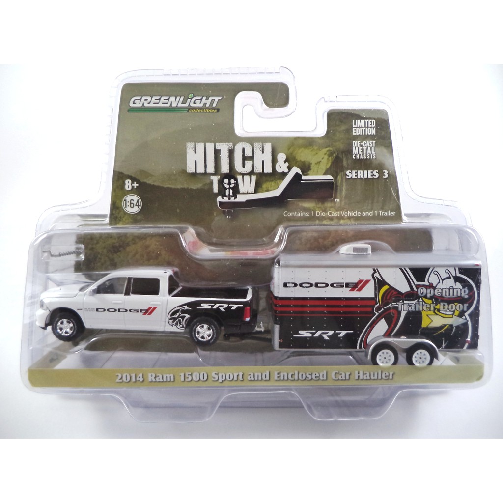 GREENLIGHT HITCH & TOW 2014 RAM 1500 SPORT AND ENCLOSED CAR HAULER