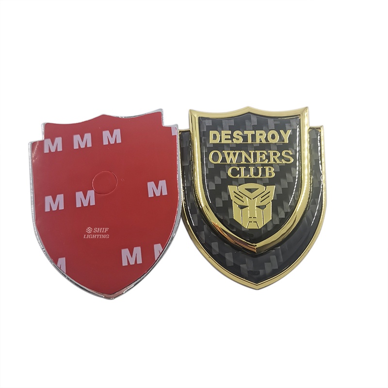 1pc Stiker Emblem Logo AUTOBOT DESTROY Owners Club Bahan Metal Carbon Fiber Untuk Dekorasi Mobil