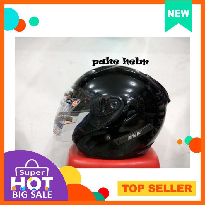 Helm Ink Metro Solid Hitam Glossy
