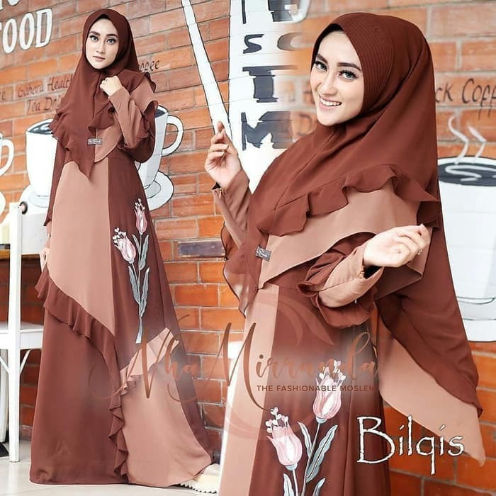 MURAH Pakaian atasan set muslimah sabyan ibu wanita BILQIS SYARI ramadhan puasa mesjid kerja