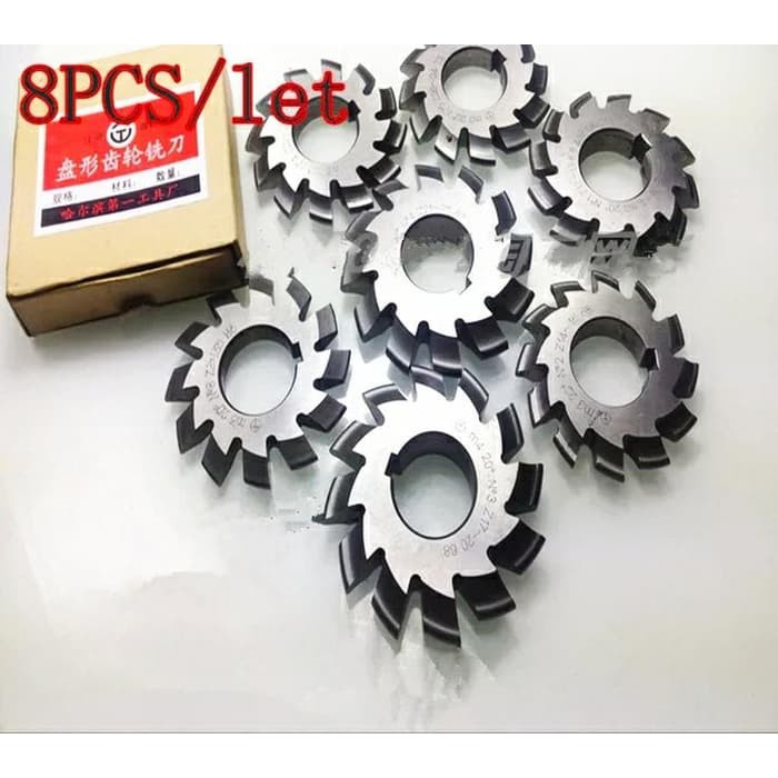 

YUK BELI GEAR INVOLUTE CUTTER MODUL M6 SET NO 1-8 FREE ONGKIR..