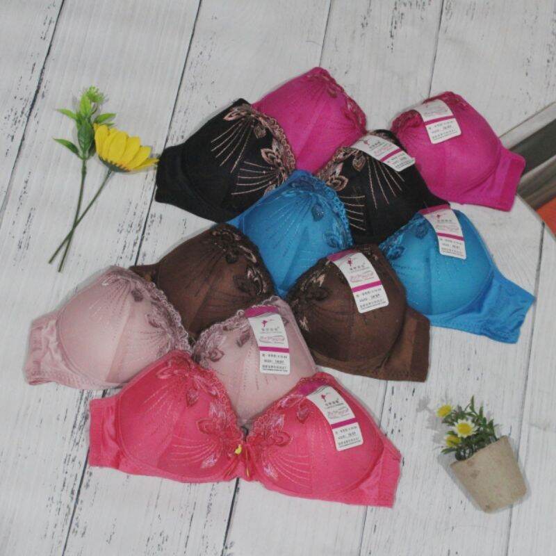 BRA BH FASHION BORDIR KAIT 2 BUSA TANPA KAWAT PREMIUM BRA