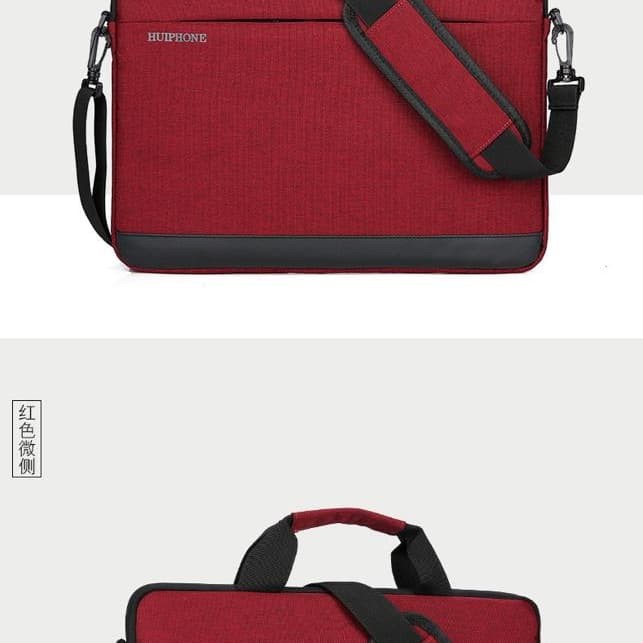 Tas Laptop Selempang Waterproof Huiphone 14 inch - merah