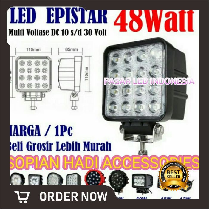 Lampu Tembak Sorot Offroad Led 48 Watt