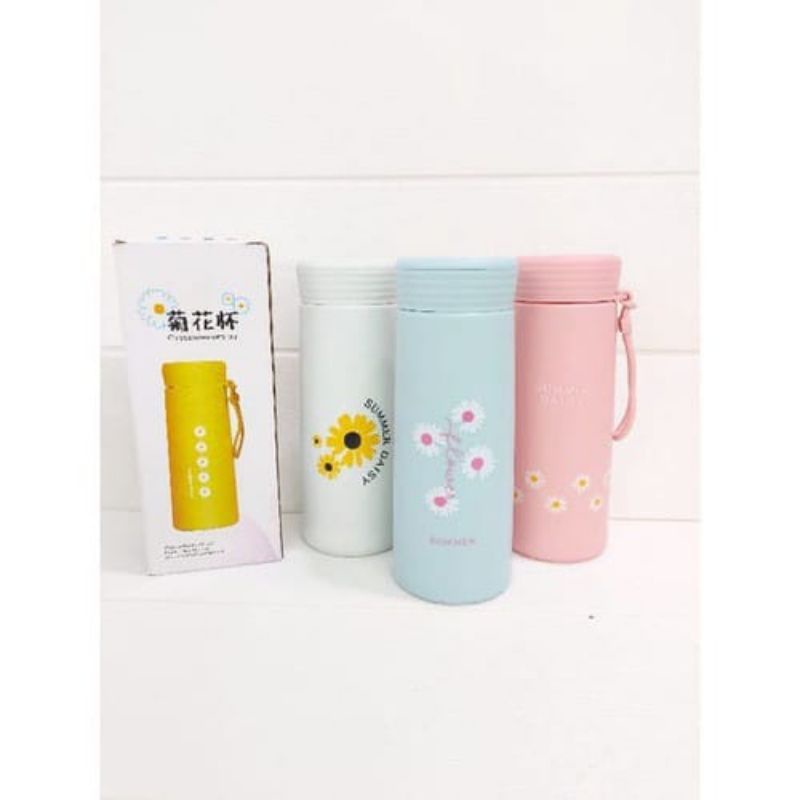 Botol Minum Kaca Daisy Isi 450 ML