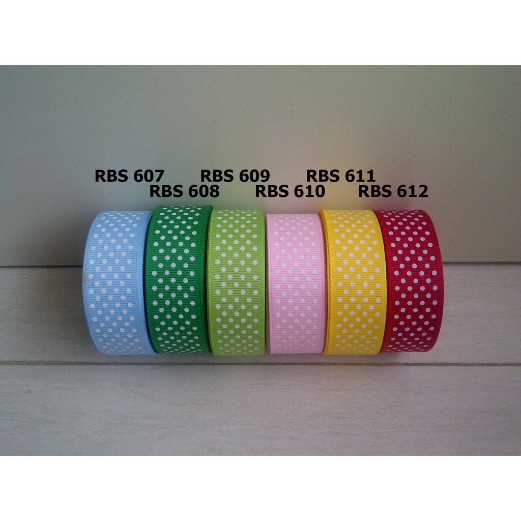 

[10 YARD] PITA GROSGRAIN MOTIF POLKADOT SALE RBS 607,608,609,610,611,612