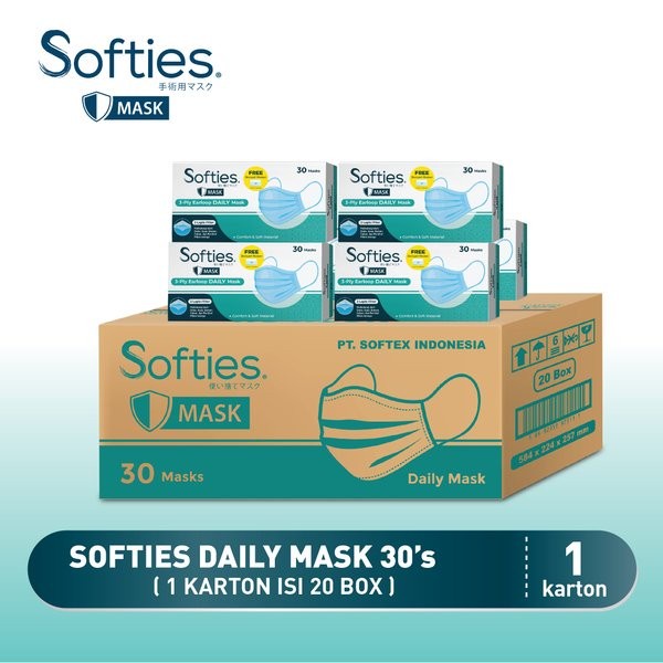 Softies Daily Mask 30s 1 Carton 30s x 20