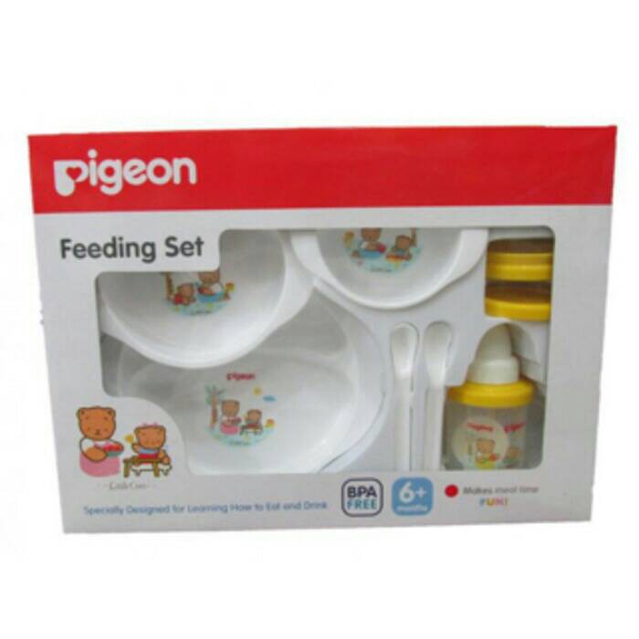 Pigeon Feeding set baby/ Peralatan makan bayi/Feeding set pigeon