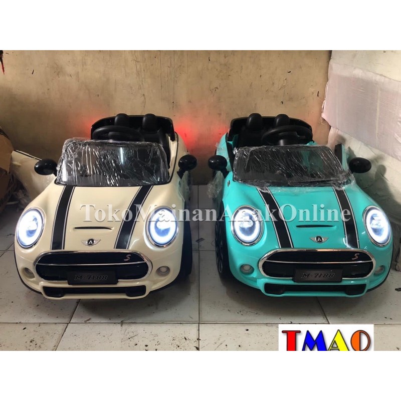 Mobil Aki Anak PMB MINI COOPER MORTEIN 7188 M7188 Mainan Anak Remot Kontrol Murah-2