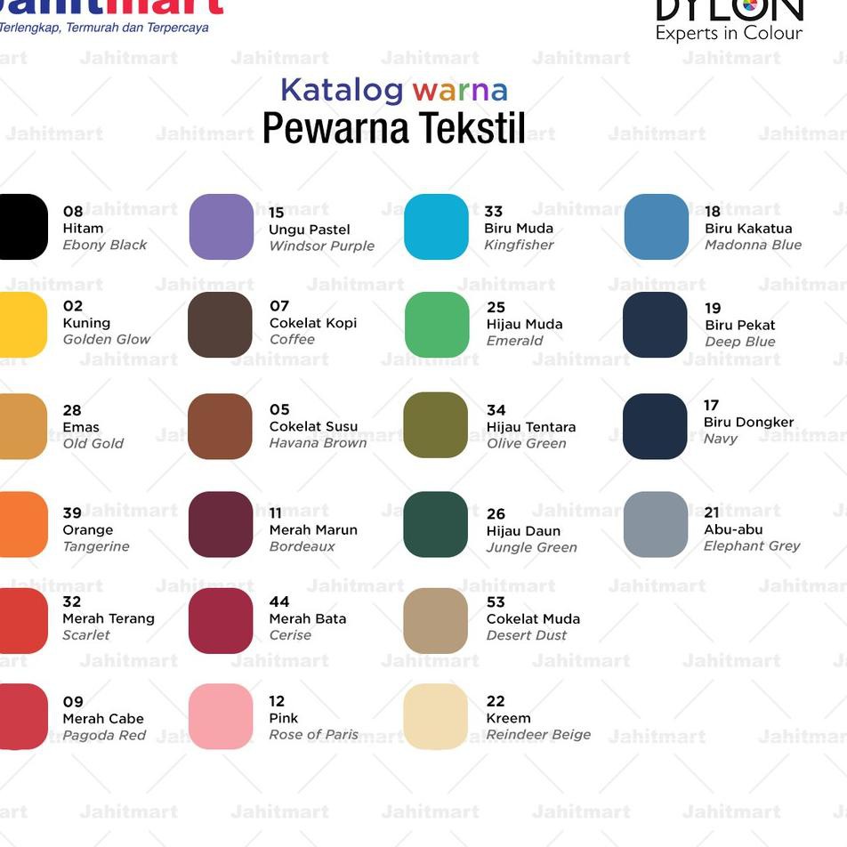 

PR0M0 2.2 Dylon Pewarna Tekstil / Pewarna Pakaian "Bungkus Sachet
