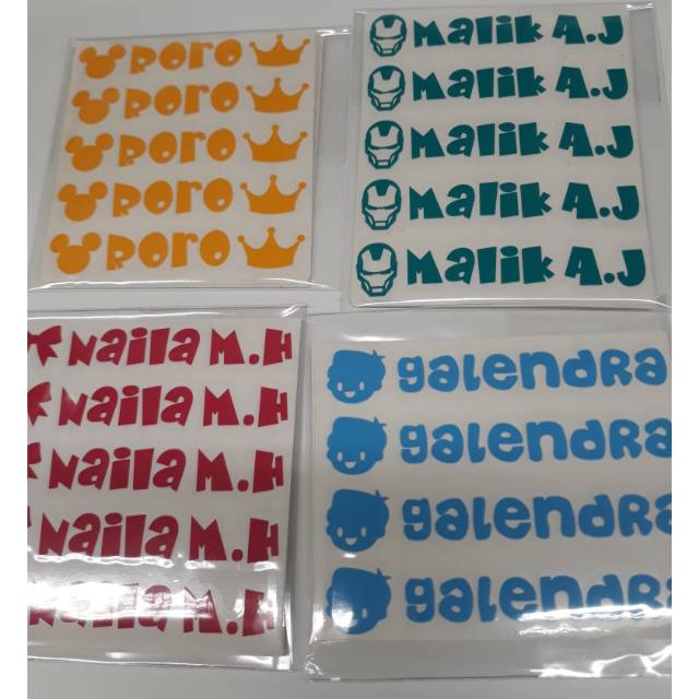 

[Stiker nama waterproof] stiker mini SM