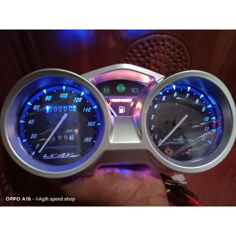 spidometer Vixion old custom lampu