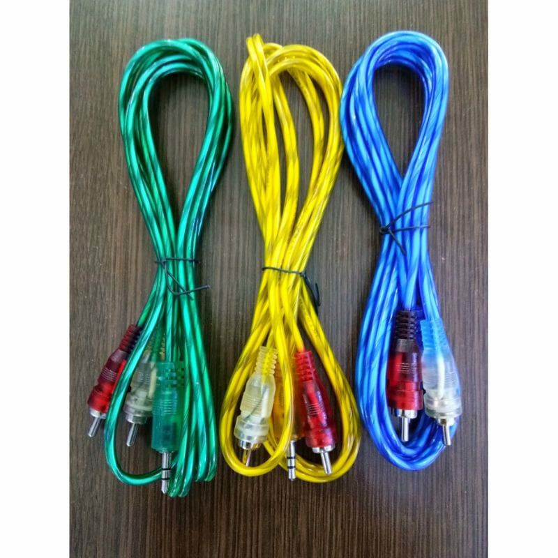 KABEL TEBAL SOLID AUX 2IN1/JACK 3.5MM AUDIO RCA 2IN1