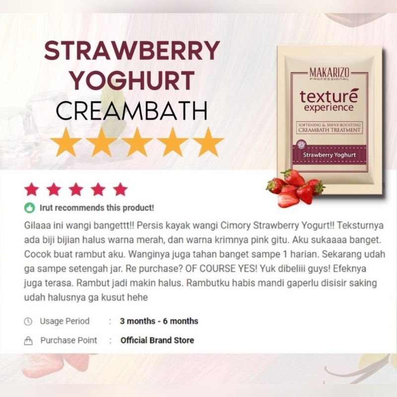 [1 SACHET] MAKARIZO TE Texture Experience Creambath 60gr