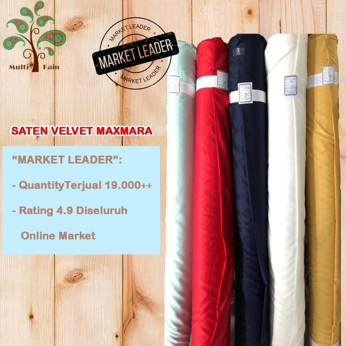Promo Bahan Multi Kain Satin saten Velvet Lux Polos Meteran soft dan tebal - 3601 hitam Free ongkir