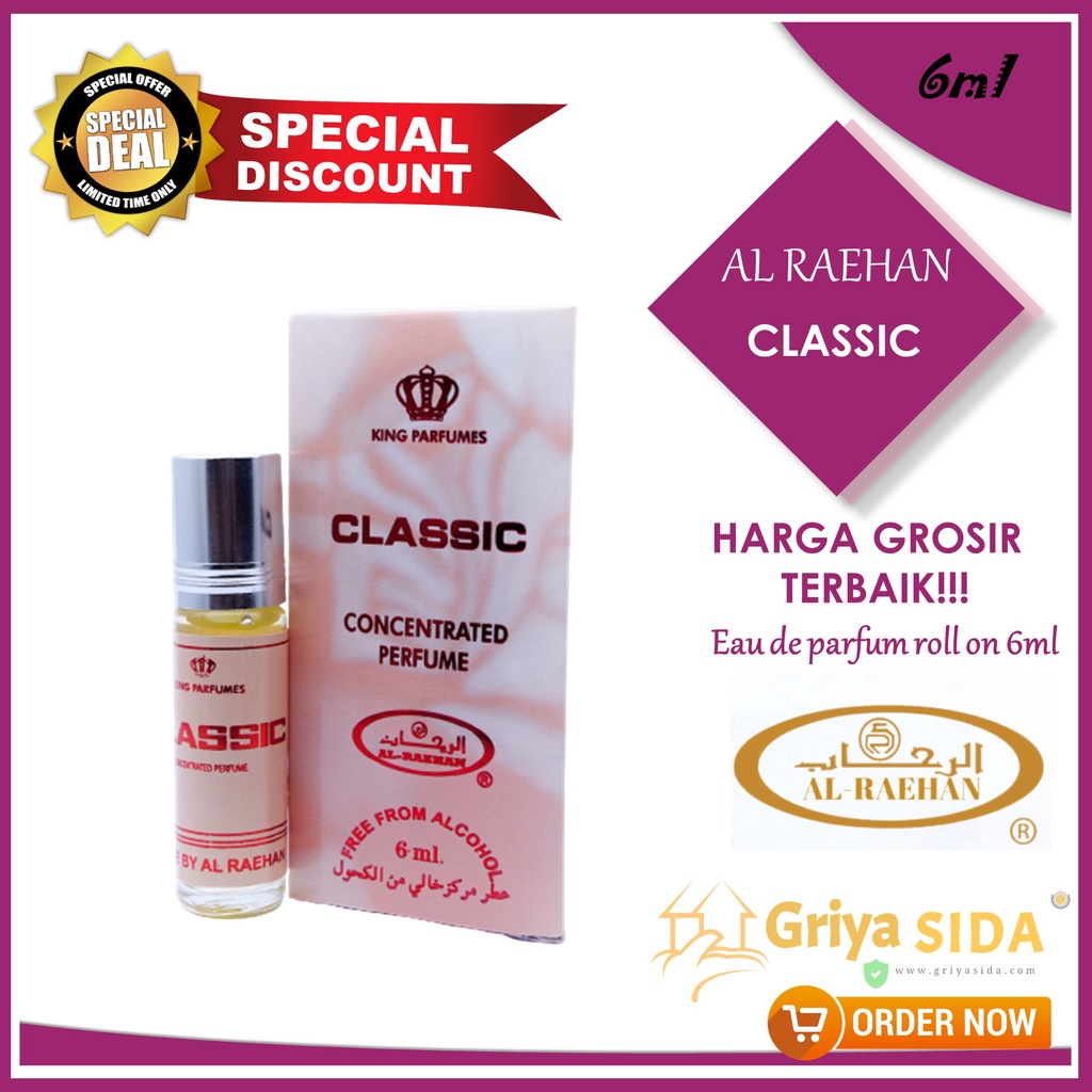 Parfum Classic 6ml alraehan aroma Classic al raehan mirip al rehab parfum Harga grosir PROMO!!