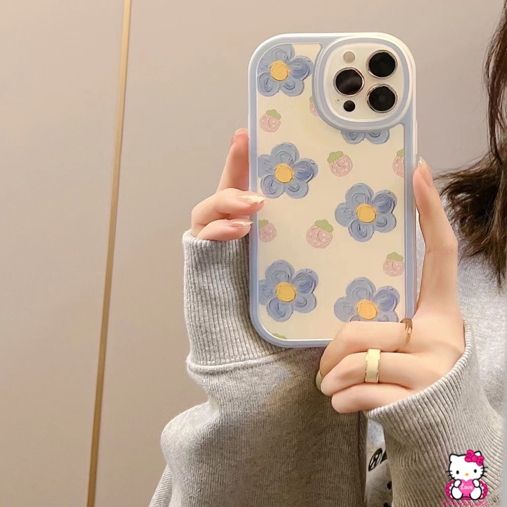 Soft Case TPU Motif Lukisan Minyak Bunga Strawberry Untuk Vivo Y35 Y16 Y22 Y21S Y21T Y21 Y33S Y20 Y17 Y15A Y12 Y15s Y11 Y33T Y20 Y20 Y50 Y1S Y20i Y1S Y30 Y20i Y1S Y20