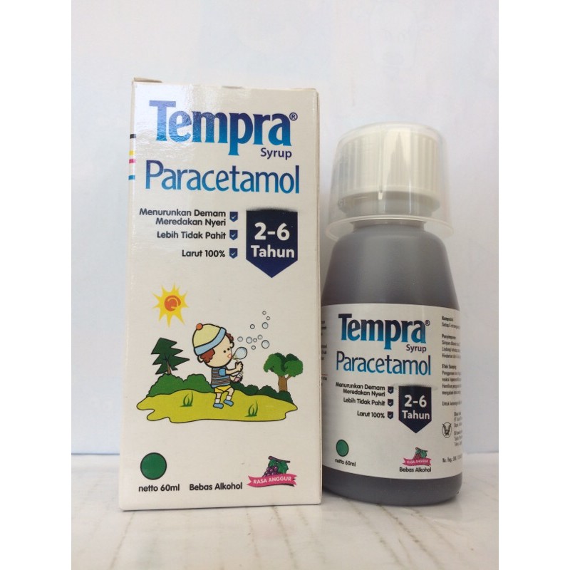 Jual TEMPRA sirup 2-6 tahun paracetamol penurun panas anak | Shopee ...