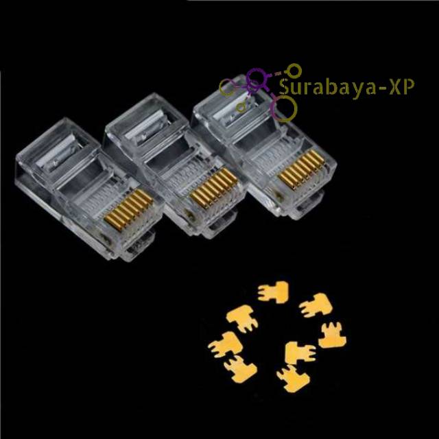 Konektor RJ45 CAT5E Jack Connector RJ 45 CAT 5E isi 50 pcs