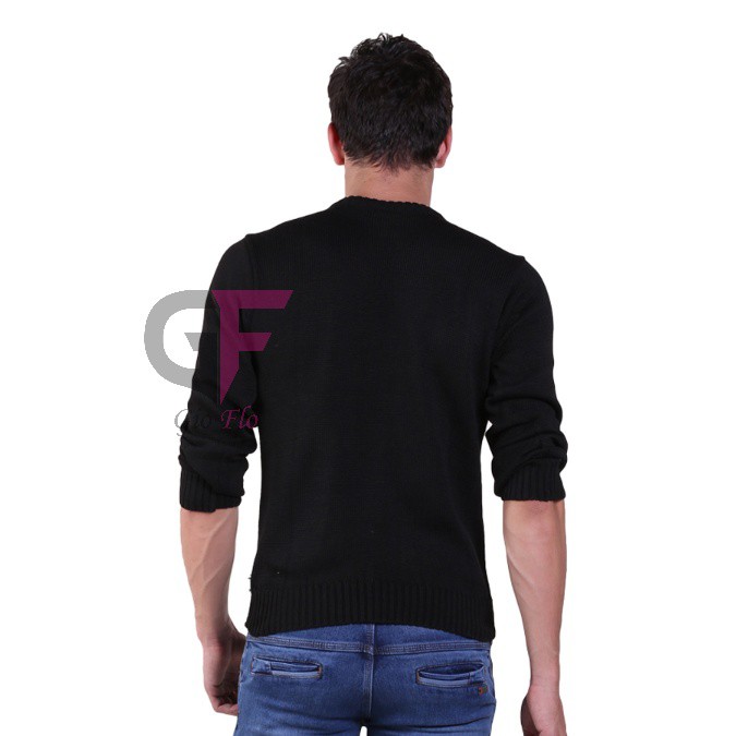 GIOFLO Sweater Cardigan Kombinasi Warna Hitam / SWE 891