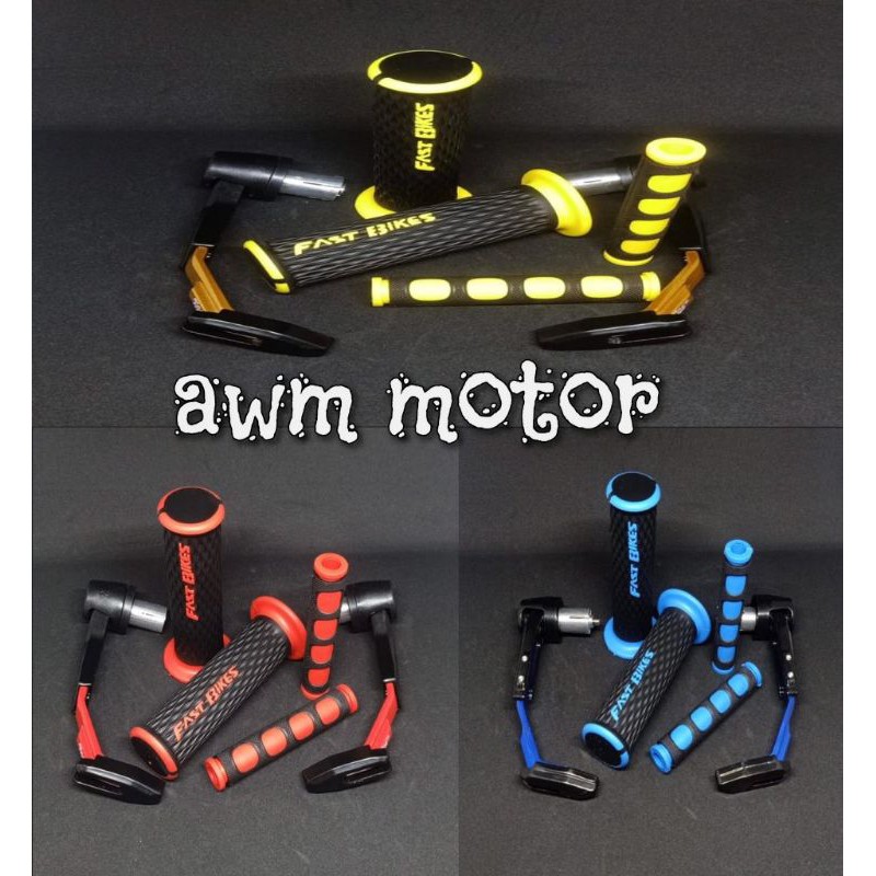 Proguard Robot Babet + Handgrip New Fastbiker +  Karet Handle Bisa Untuk Semua Motor