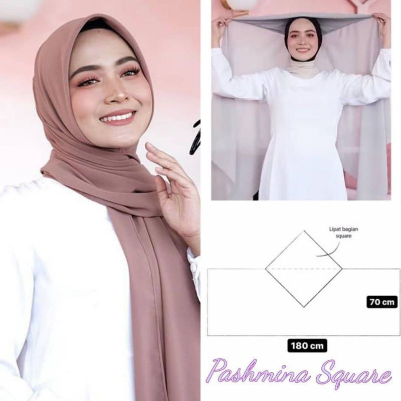PASHMINA SQUARE (PASHMINA+SEGIEMPAT) diamond italiano premium 180x75cm-5