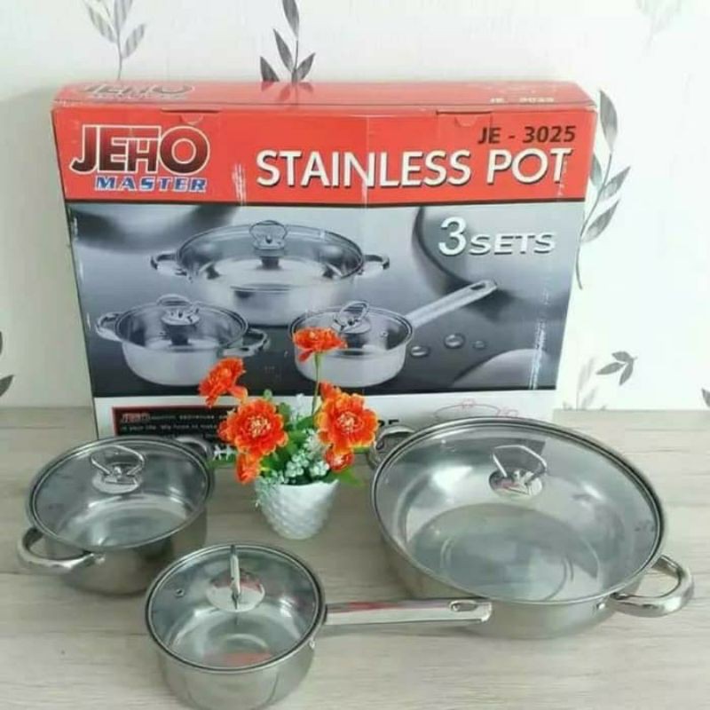 Jeho Master Panci 3 Set Stainless JE-3025