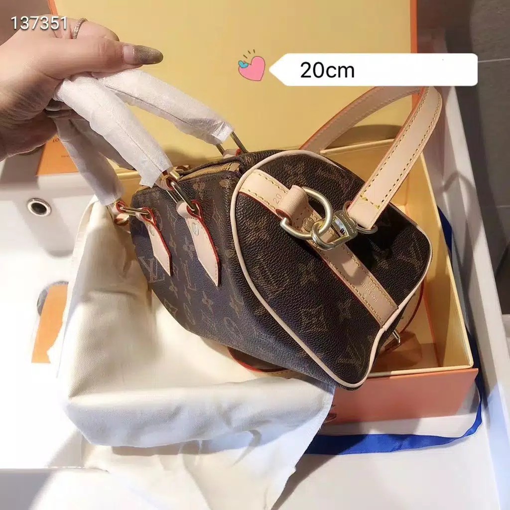 L Vuitton Speedy 16-20-25cm (Free Sarung +BubbleWrap)