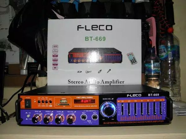 Amplifier FLECO BT-669 Bluetooth Stereo Ampli + USB + FM Radio Fitur Komplit