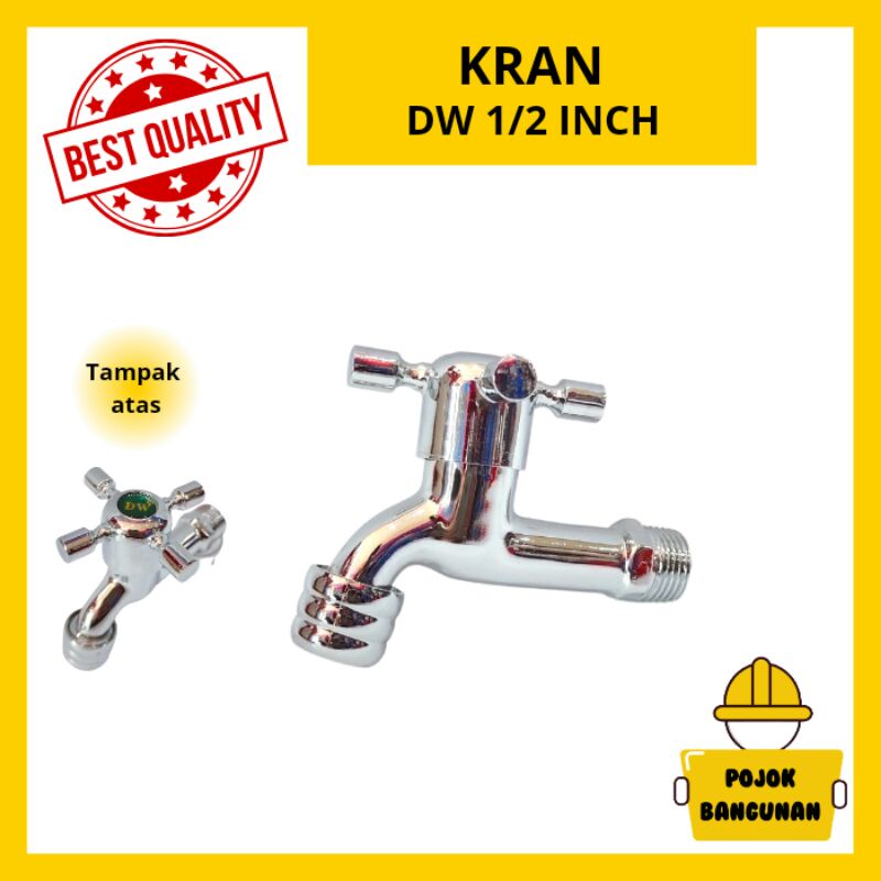 KRAN KERAN BALING 1/2 inch WASTAFEL AIR CUCI PIRING TANGAN KAMAR MANDI SOWER ZINC ALLOY KERAN TEMBOK