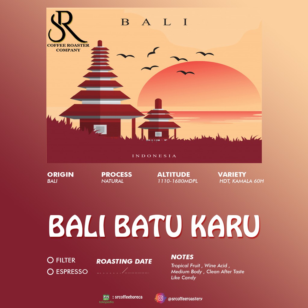 

Kopi Arabica Bali Batu Karu Natural 200gr - Arabika Roasted Beans