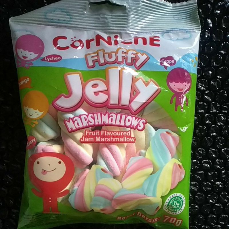 

CORNICHE FLUFFY JELLY MARSHMALLOW FRUIT FLAVOURED JAM MARSHMALLOW 70GR