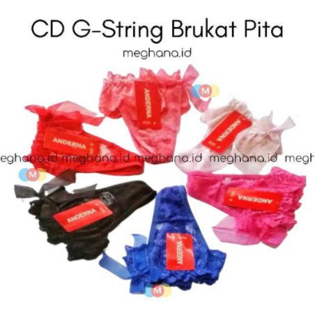 GROSIR 12 PCS Celana Dalam Lingerie G String CD Wanita Sexy Remaja Import ANDERNA