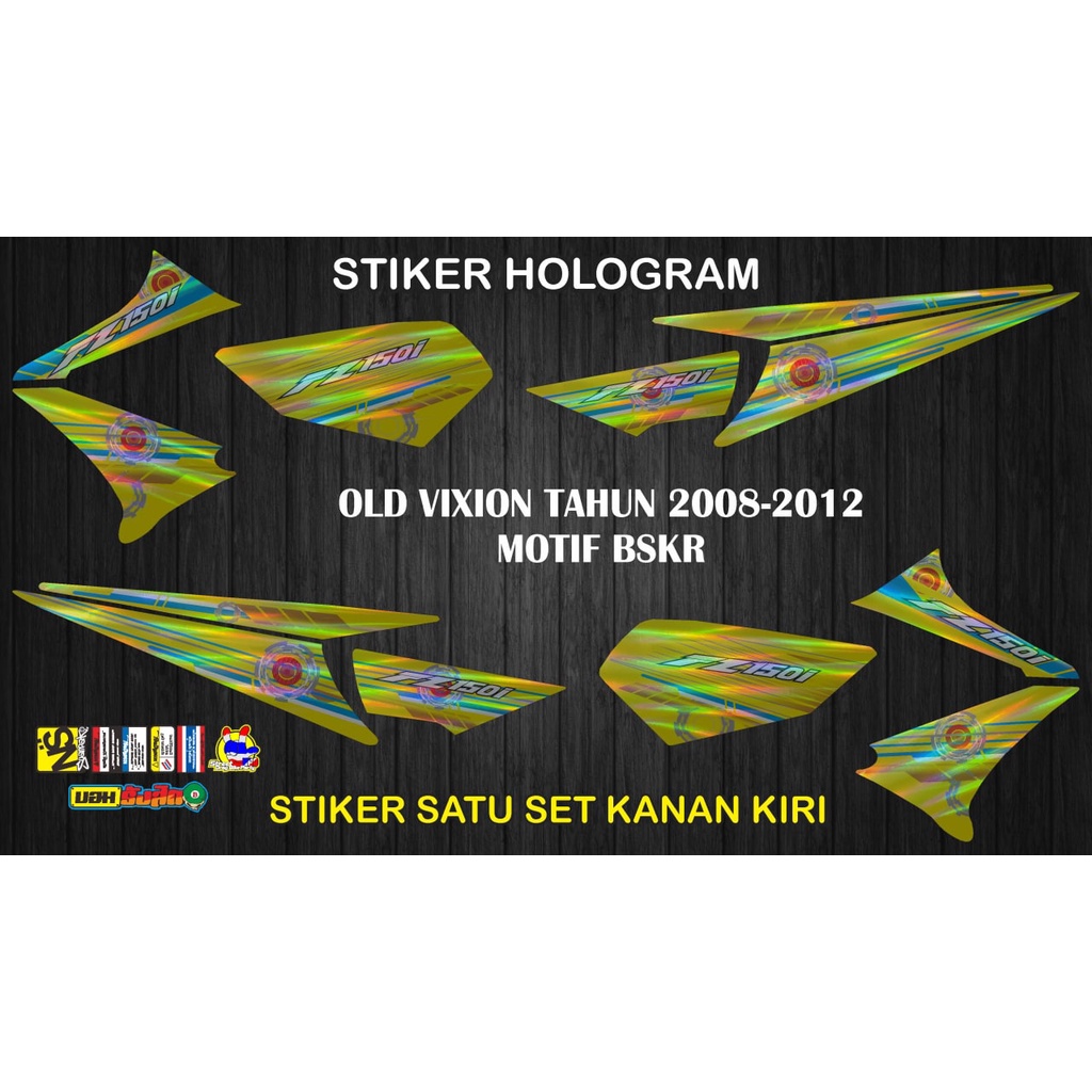 HOLOGRAM STIKER STRIPING DECAL OLD VIXION TAHUN 2008-2012 BSKR