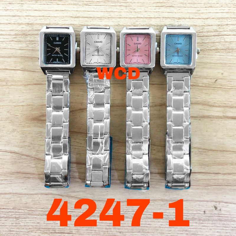 JAM TANGAN WANITA CASIO KOTAK RANTAI BEST SELLER