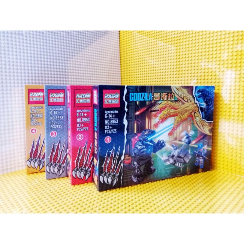 Lego monster Godzilla vs King Ghidorah HJ8953 naga minifigure superhero naga dinosaurus robot army t