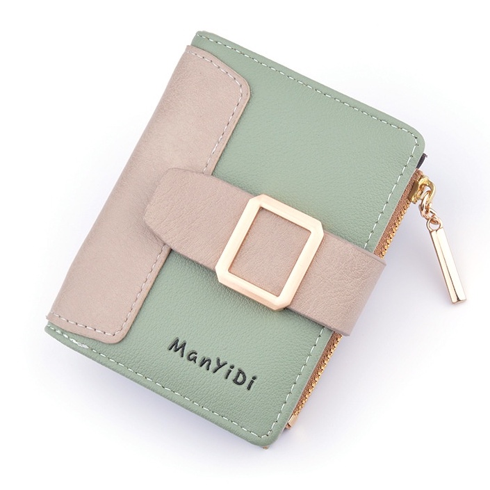 DOMPET WANITA LIPAT KOREA KULIT HIJAU ADASIE WA369G3 IMPORT SLOT KARTU RESLETING KOIN KECIL PREMIUM PENDEK MINI CEWEK MURAH SIMPLE KEKINIAN TIPIS BRANDED ORI BATAM