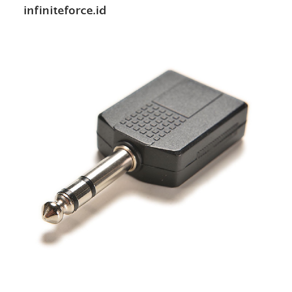 (Infiniteforce.Id) Adapter Jack Audio Stereo 6.35mm Ke 2 Arah 4 &quot;Untuk Headphone