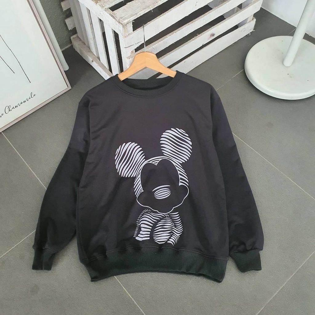 Micky Sketch Hoodie Sweater Hoodie Motif Lucu Terbaru Bahan Fleece