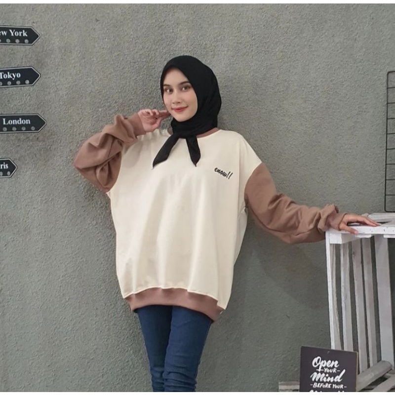 sweater wanita pria sweater oblong lonely bear