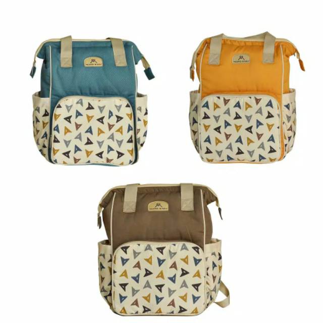 Tas Perlengkapan bayi diaper bag model ransel Moms Baby MBT 3031 Othello Series Makassar diaper bag