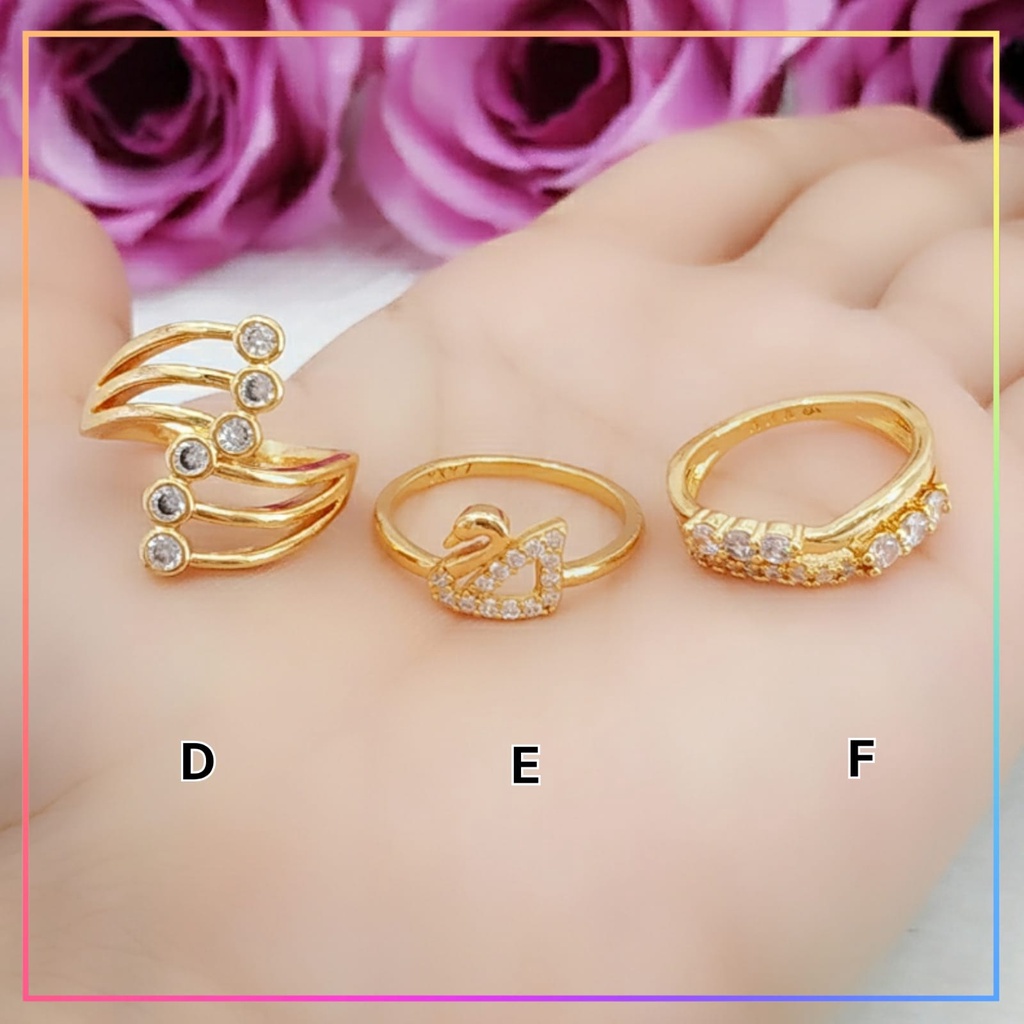 Cincin xuping cincin dewasa terlaris angsa perhiasan cincin wanita lapis emas gold A160